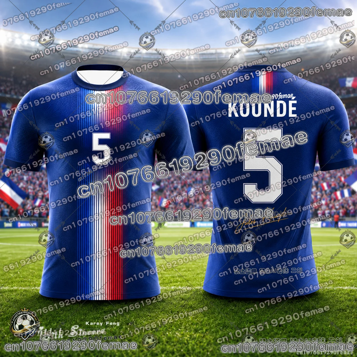 Summer France Team Premium Special Commemorative Soccer Jersey Breathable Lightweight Training Shirt Outdoor Sports Wear view 6
