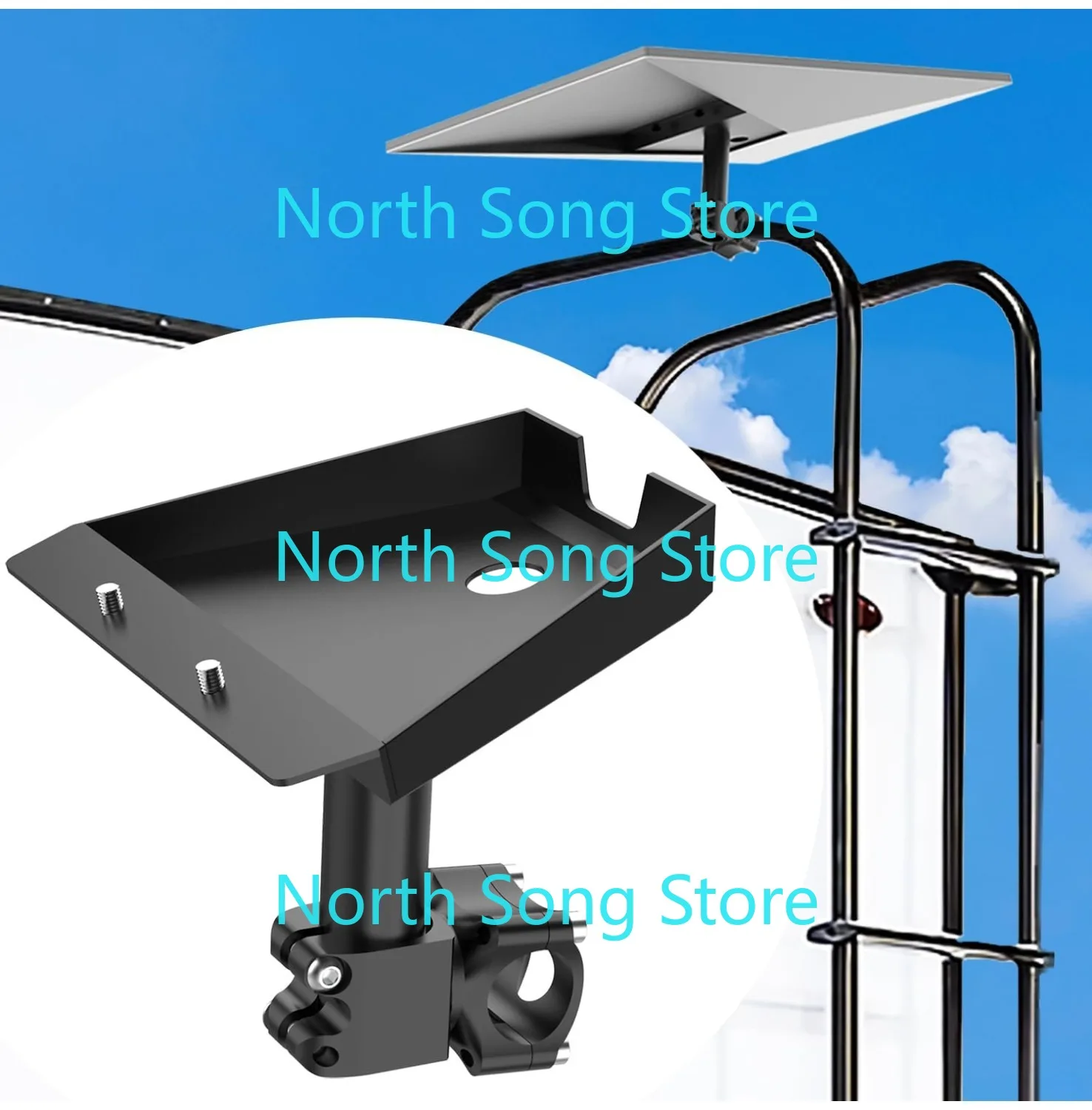 

Starlink RV Ladder and Roof Rack Mount Kit - Fits 0.8-1.17 Inch Horizontal Bar - Clamp and Pole Mount for RV, Yacht, Camper