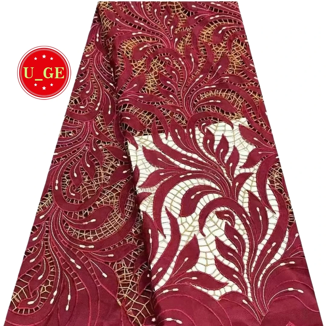 

2025Latest Delicate Best Quality Very Soft Laser Cotton Lace fabric For Party Evening Dresses U_Ge2863