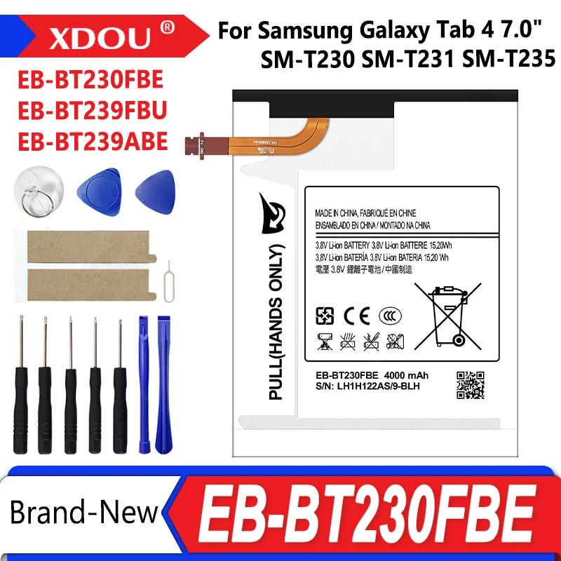 

Brand New Tablet EB-BT230FBE EB-BT239FBU EB-BT239ABE 4000mAh Battery For Samsung Galaxy Tab 4 7.0" SM-T230/T231/T235