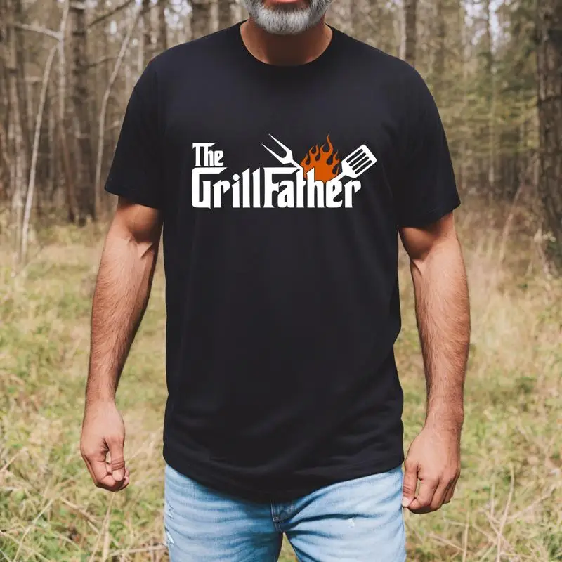 The Grillfather T Shirt Bbq Lover Meat Dad S For Him Tailgating Party Outfit