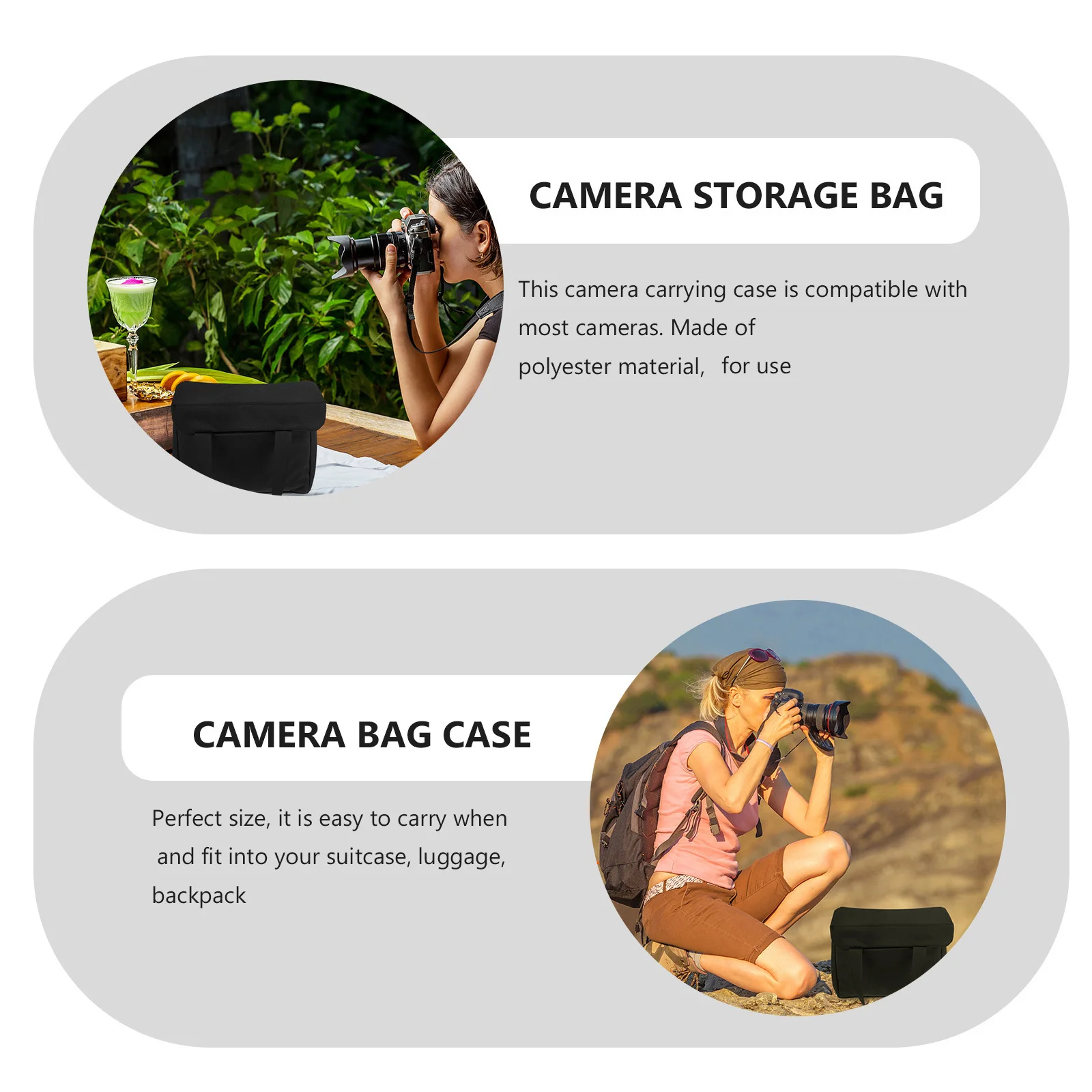 Camera Insert Case Foldable Shockproof Portable Dslr Storage Bag Travel Lightweight Camera Pouch Waterproof Protection