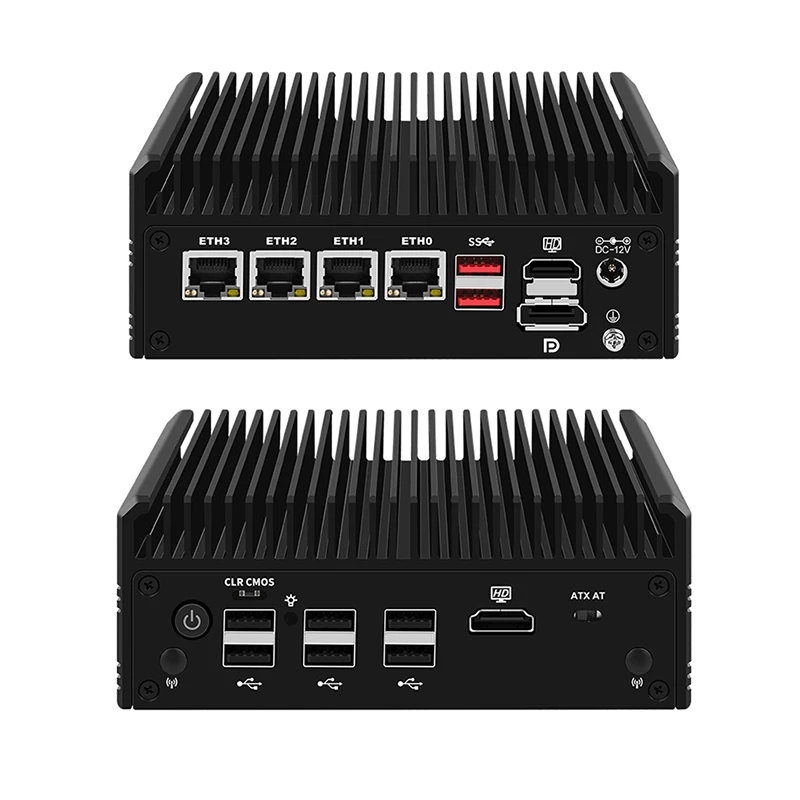 

X4J I3 N305 N100 Брандмауэр Твердый 4*i226-V 2.5G Безвентиляторный мини-ПК DDR4 PCIe3.0x4 MSATA 2*HD+DP Silent PfSense OPNsense Box