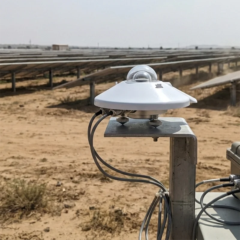 Pyrénomètre Modbus RTU de Classe A, B, C, Capteur d'irradiation solaire pour station météo de centrale photovoltaïque, avec options LoRa, 4G, Wifi, MQTT