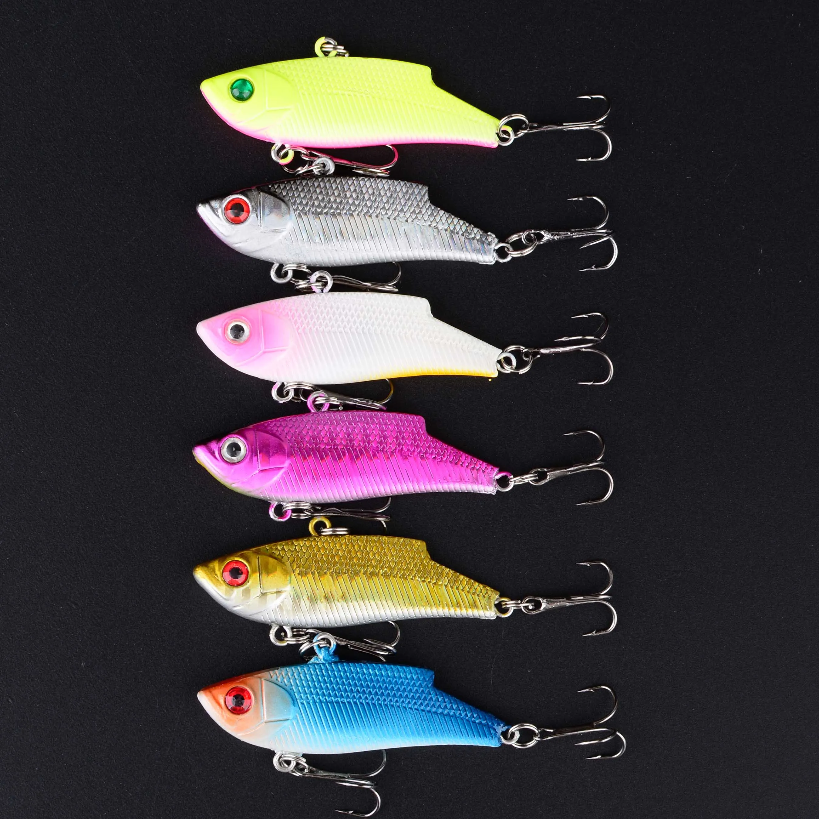 6 قطعة VIB الصيد إغراء السباحة أسماك المتذبذب الطعم الثابت الاصطناعي cranbait الشتاء البحر الصيد باس الغوص الطعم