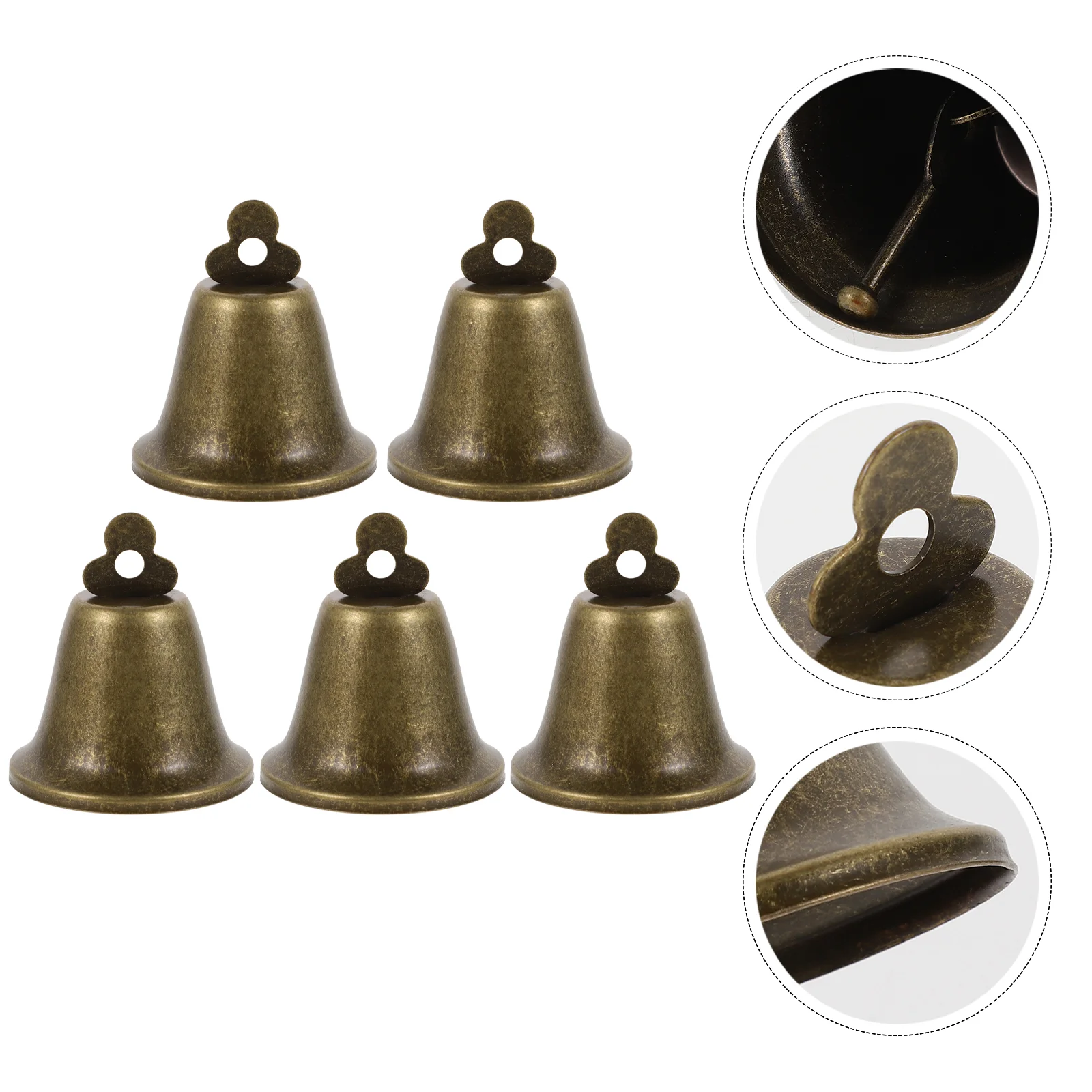 5 Pcs Little Bell Cattle Bells Horse Hanging of The Lid Decors Locket Pet Collar Ornaments Accessories Anti-theft