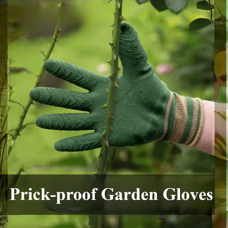 

1Pair Prick-proof Waterproof Garden Gloves for Rose Care Special Protective Gloves for Gardeners Horticulturists Wear-resistant