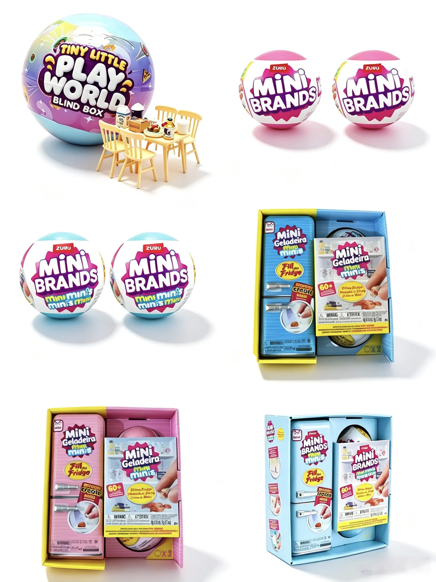 Neuer Mini-Kühlschrank Überraschungs-Tide-Play Zufällige Simulations-Lebensmittel-Spielzeuge Mini Zufällige Blindbox-Bälle Ideales Spielhaus-Deko-Geschenk
