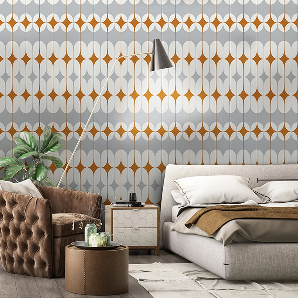 

New Wallpaper Creative Geometric Pattern Modern Living Room Bedroom TV Background Decor Papier Peint Wall Mural 3D Morocco