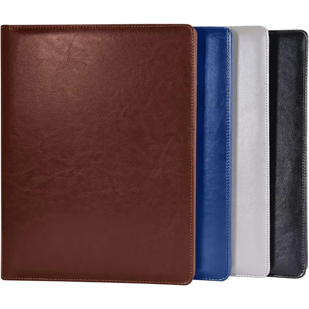 مجلد محفظة Padfolio/Resume وسيم، منظم مستندات الاجتماع/المؤتمرات وحامل بطاقات العمل، محفظة A4 Binder & O