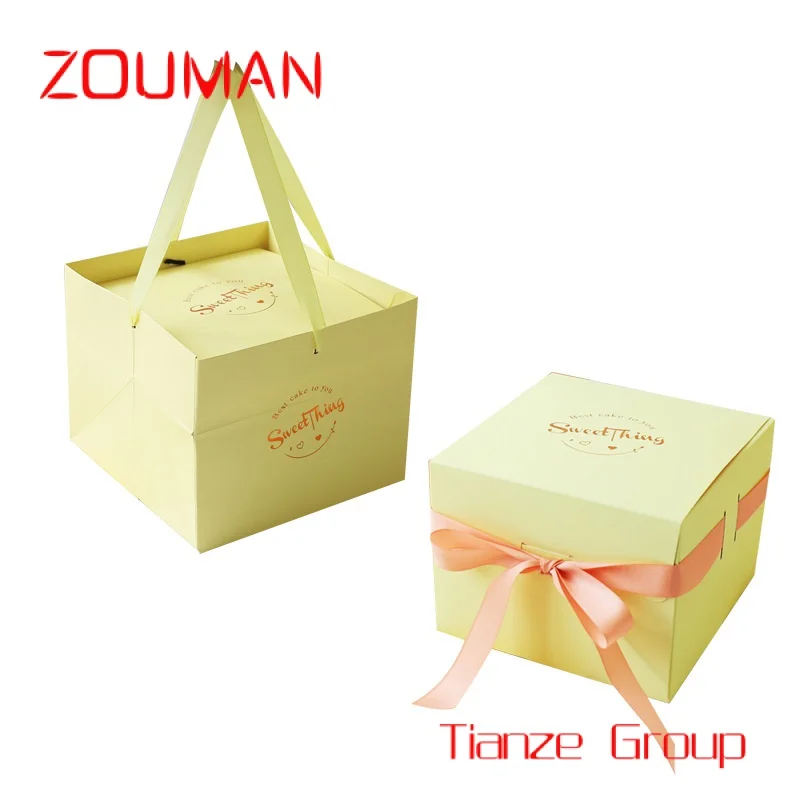 Custom , Custom cake packaging box bakery folding gift box paper bag for cake box