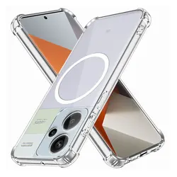 For Redmi Note 13 Pro 13R Case With Magnetic Ring Sticker Soft Silicone Phone Case Redmi Note 13 Pro Plus Shockproof Clear Cover