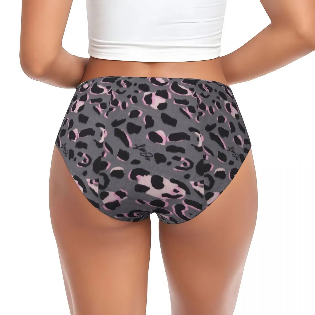 Custom Animal Print Foulard Colour Black Briefs Underwear Womens Comfortable Stretch L-liujos Panties