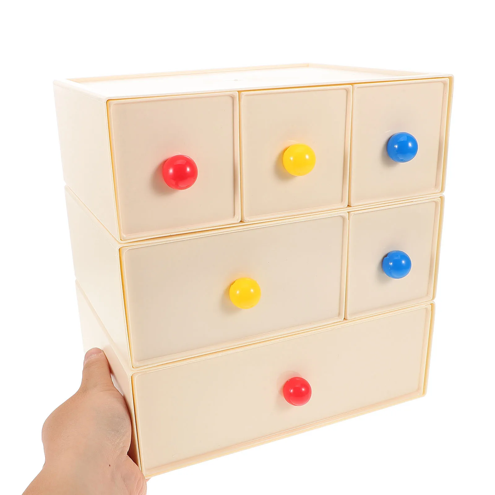 منظم صغير مع أدراج صندوق تخزين مكتبي مستحضرات التجميل نفخة ماكياج الوسادة أعواد قطنية حامل منظم متعدد الوظائف #2