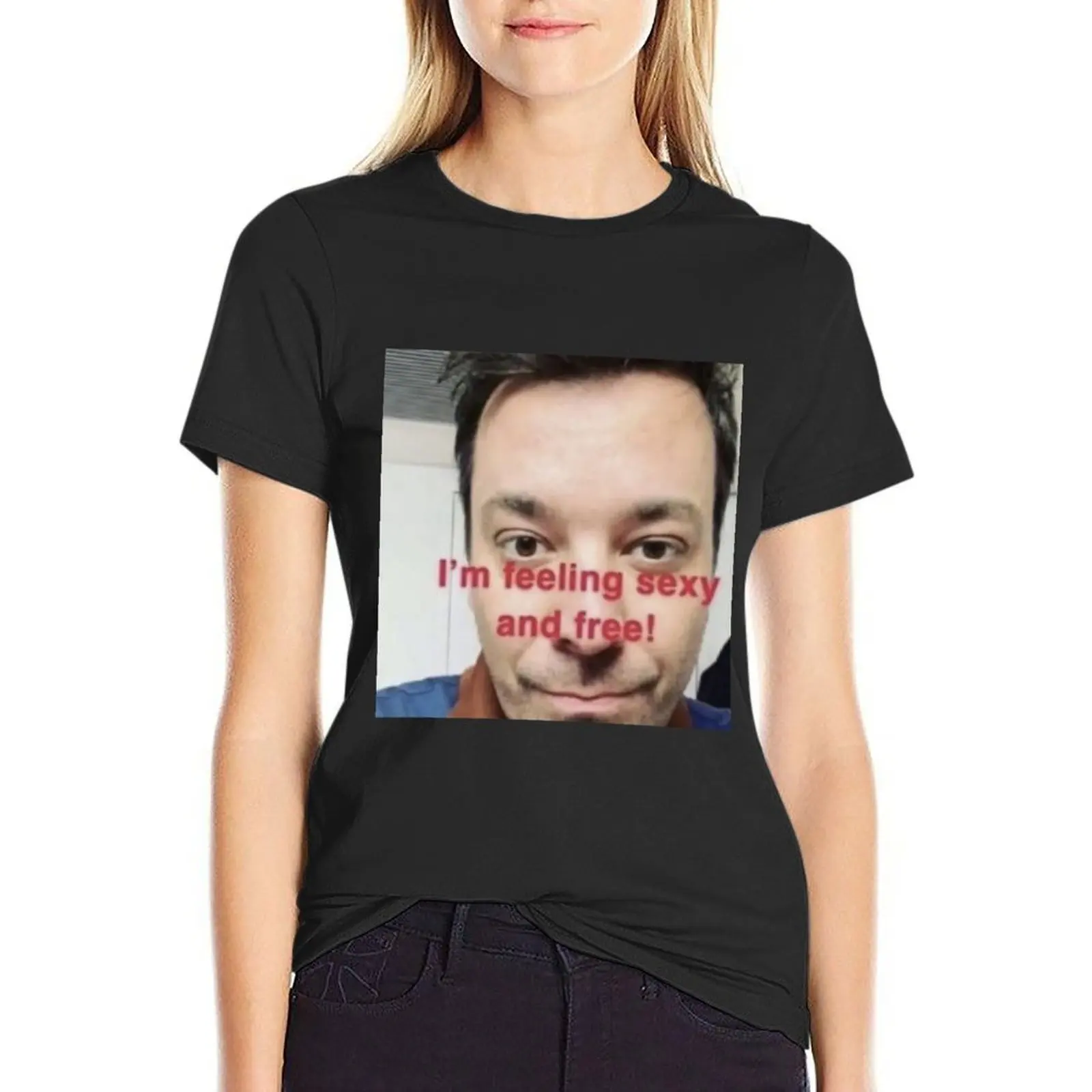 

Jimmy Fallon - Meme T-Shirt blanks blacks plus size t shirts for Women loose fit
