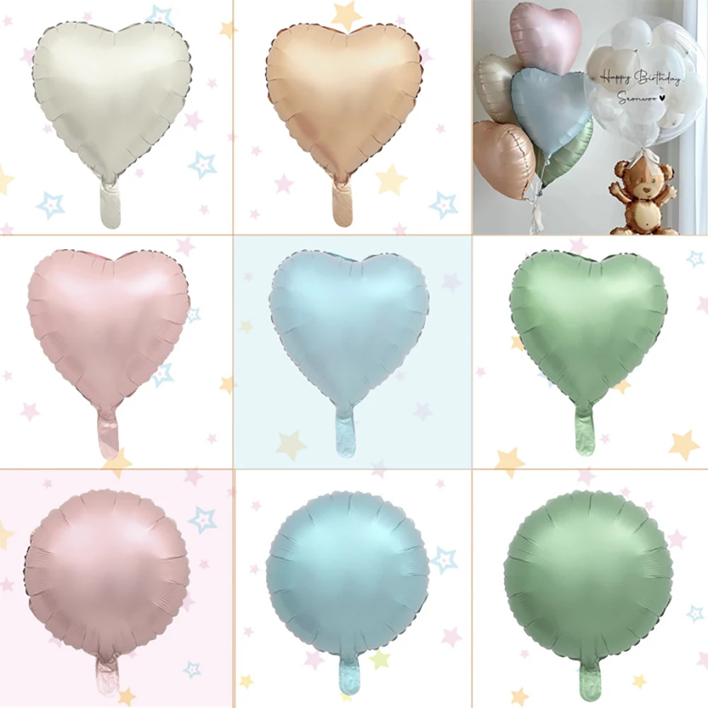 1/3pcs 18INCH Heart Balloons Vintage Blue Green Foil Balloons Boy and Girls Favorite Toy Wedding Birthday Party Decoration Props