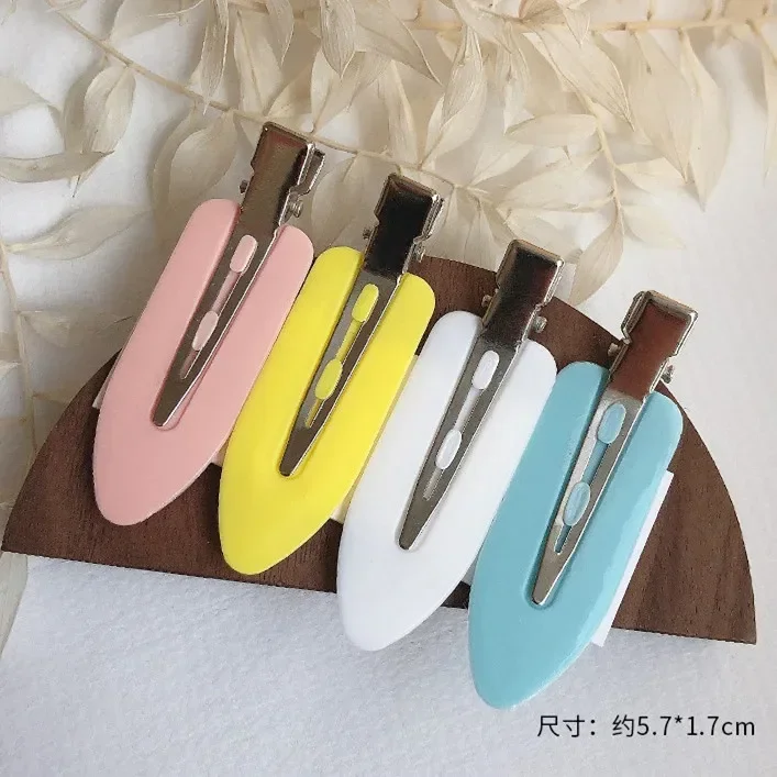 

4pcs No Bend Seamless Hair Clips Side Bangs Fix Fringe Barrette Makeup Washing Face Accessories Women Girls Styling Hair Pins