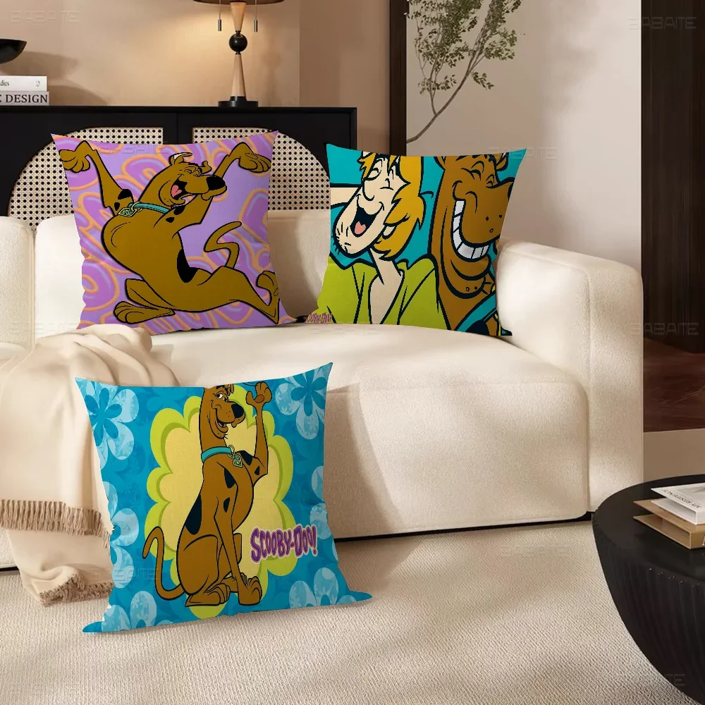 S-Scooby Cartoon Doo Cushion Cover Decorative Pillow Sofa Home Decor Case Pillow Cases