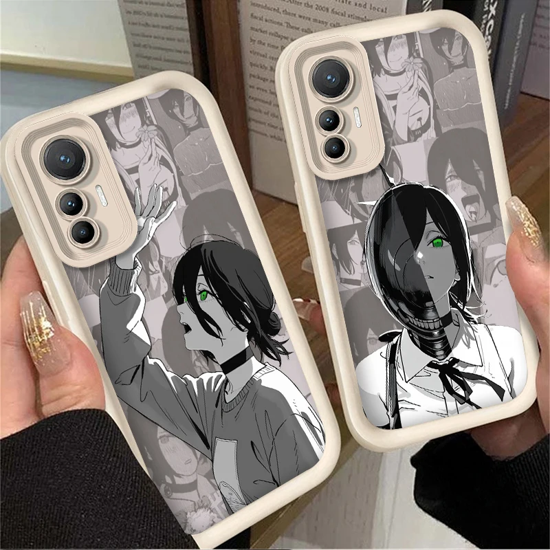 أنيمي بالمنشار رجل Reze جراب هاتف ل Xiaomi Poco F7 F6 F5 F4 F3 M5s C65 C75 C71 X7 X6 X5 X4 GT X3 NFC M7 M6 Pro 4G 5G غطاء #2