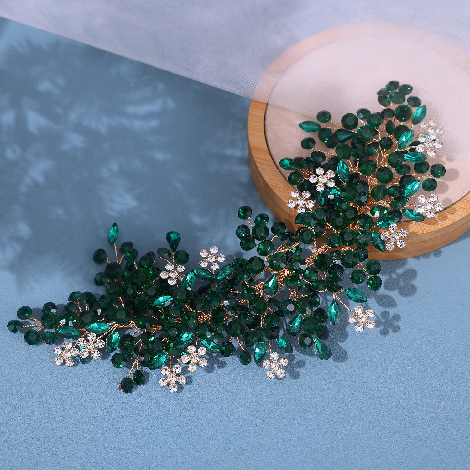 الفاخرة كريستال عقال هيرباند اليدوية الأميرة تيارا تاج لحفل الزفاف حفل زفاف إكسسوارات الشعر مجوهرات خوذة