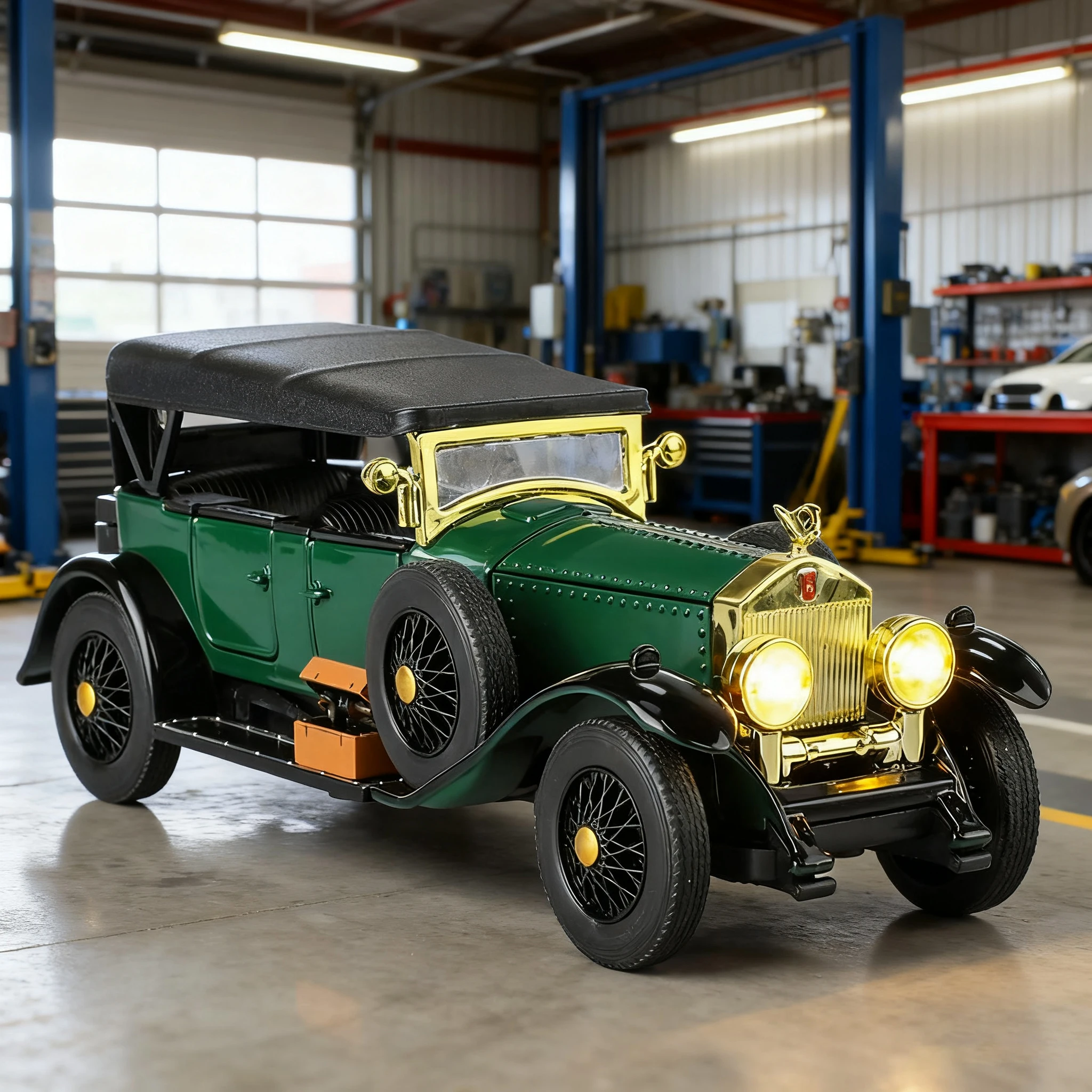 

1:32 Rolls Royce Phantom I 1925 легкосплавный автомобиль, литье под давлением и игрушечный транспорт, металлическая модель игрушечного автомобиля, коллекция звуков и света, детские игрушки