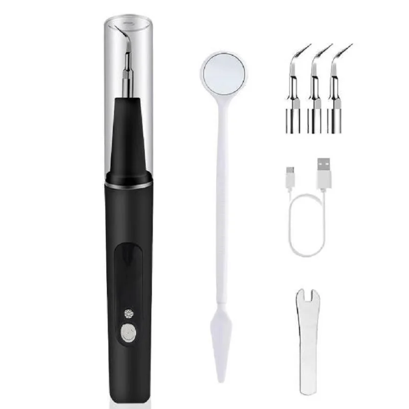 Electric teeth whitening device, dental flosser, with 4 replaceable heads, 5 modes, waterproof teeth whitening set for home