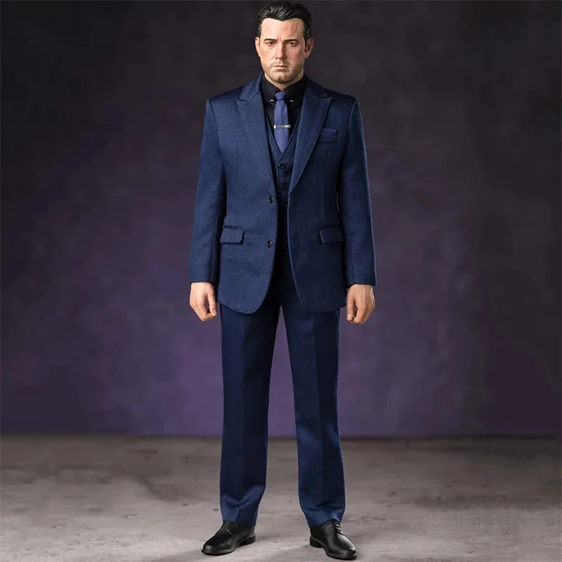 

TP005 1/6 Scale Model Male Western Coat Vest Blue Purple Gentleman Suit Clothes Full Set for 12inch Action Figure Toy Doll Gift