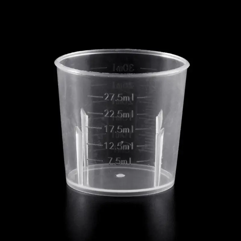 Dropship 10PCS Plastic Measuring Cups 30ml Mixing Cup with Scale for Paint Liquid Measuring School Labs Experiments Supplies