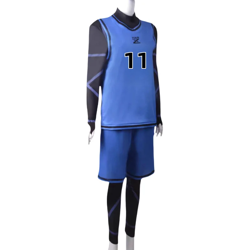 Isagi Yoichi Cosplaykostuums Blue Lock Anime Basketbaluniform Aanpasbaar Genius Groot contrast Holloween-viering