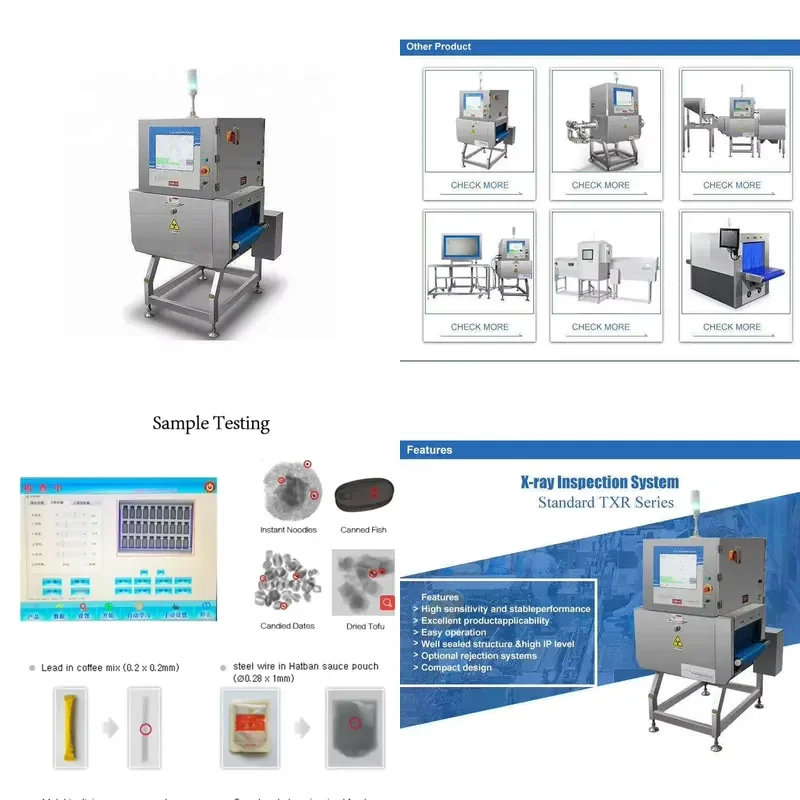 2026 CE Factory Line Visual Xray Machine for Food Inspection X-Ray Detector Machine for Food Processing