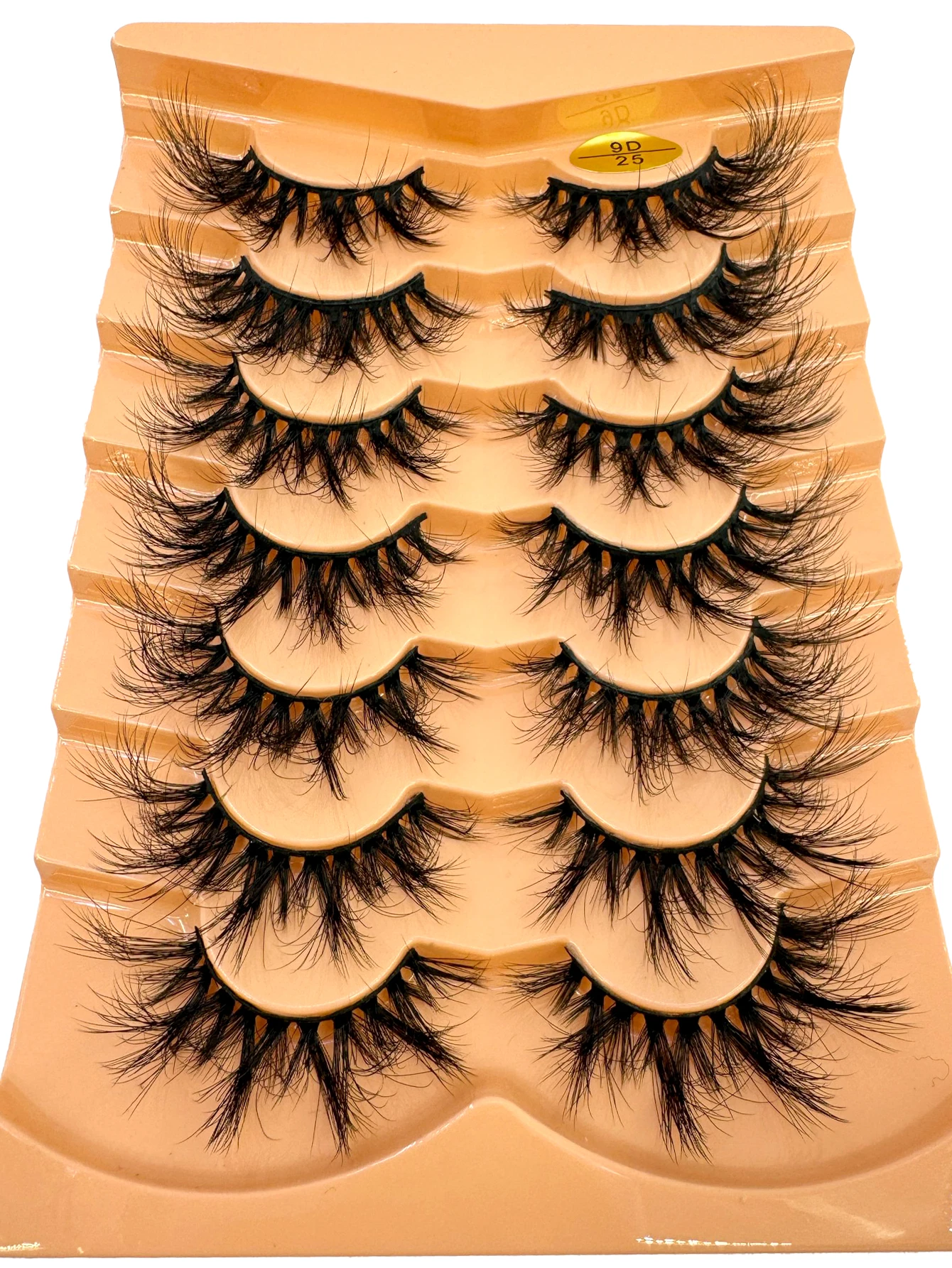 HBZGTLAD 新しい 7 ペア 9D ふわふわ厚い希少なつけまつげミンクヘア手作りセクシーなフェスティバル