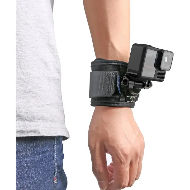 Aliexpress 360° Rotatable Wrist Strap Mount for GoPro Hero, DJI Action, Insta360 ONE R, AKASO Campark Action Cameras, Hands Free Arm Camera - Aliexpress Deal