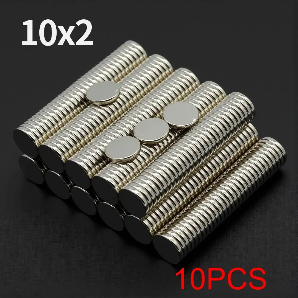 Krachtige Neodymium magneet N35 NdfeB permanente magnetische imanes ronde supersterke koelkastmagneten DIY 10x1 10x2 10x3 10x4 10x5mm