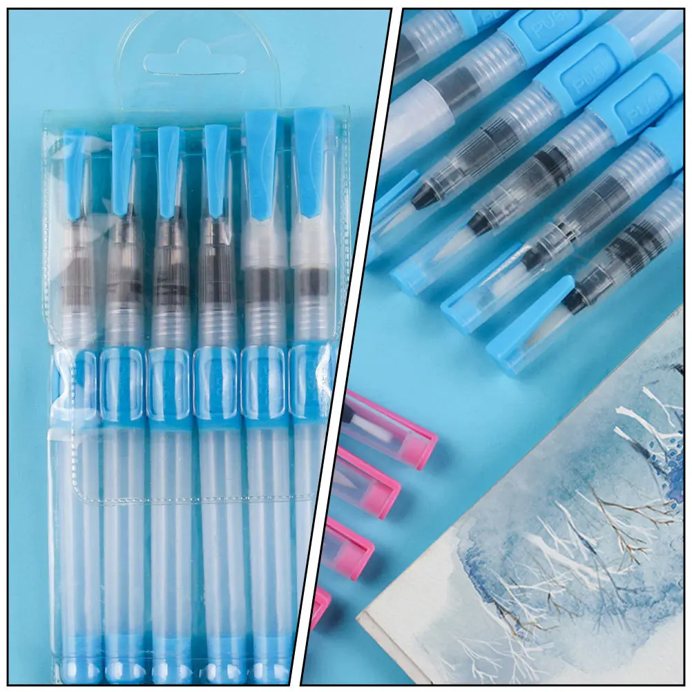 

1Set Watercolor Painting Brush Durable Water Storage Pen Portable Creative Water Drawing Brush Easy to Use Watercolor Pen