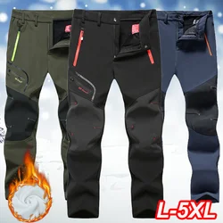 Men Winter Autumn Thick Waterproof Outdoor Hiking Trousers Camping Climbing Pants Breathable Quicky-Dry Fishing Skiing Trekking