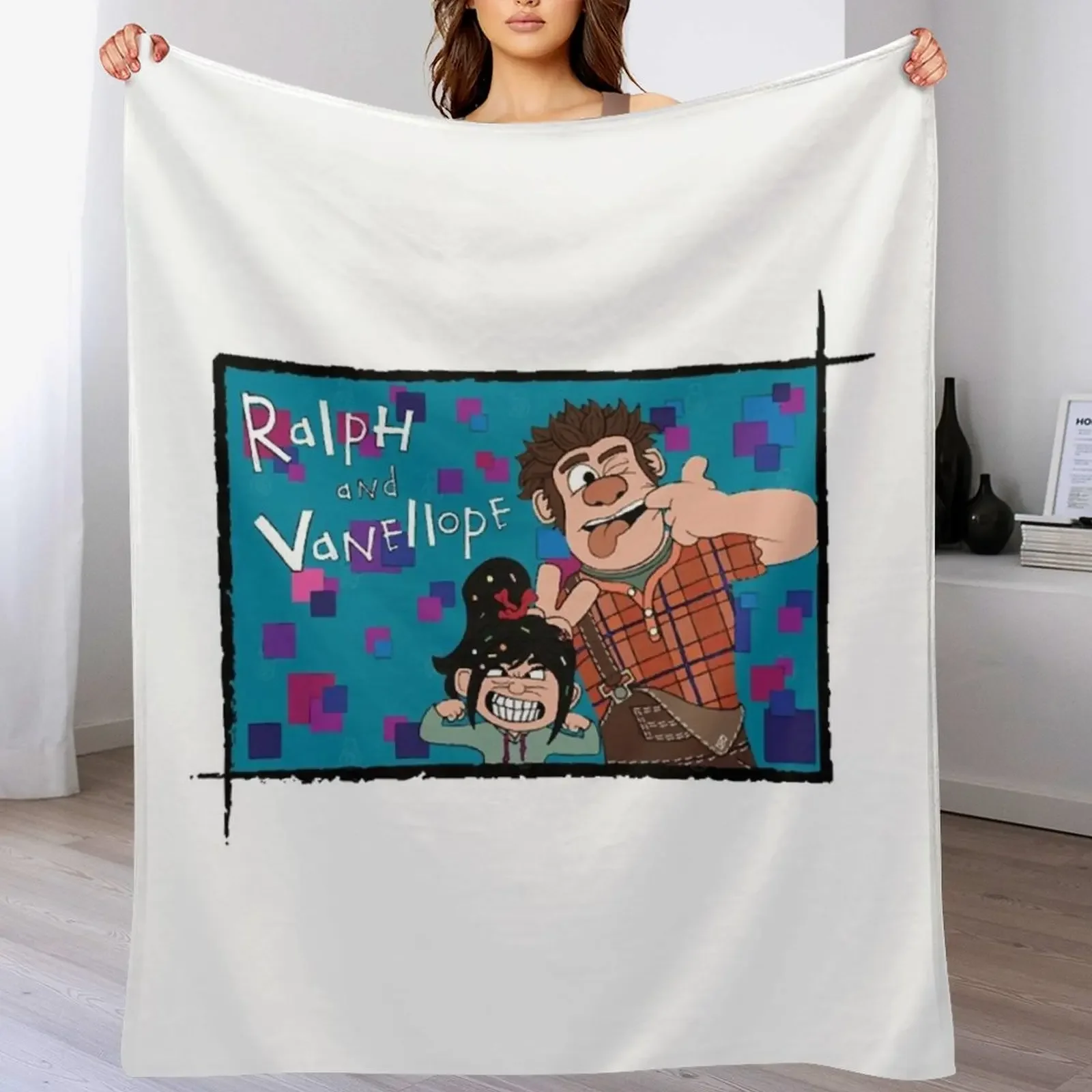 

New Ralph & Vanellope Throw Blanket For Sofa Thin valentine gift ideas halloween Sofa Throw Blankets