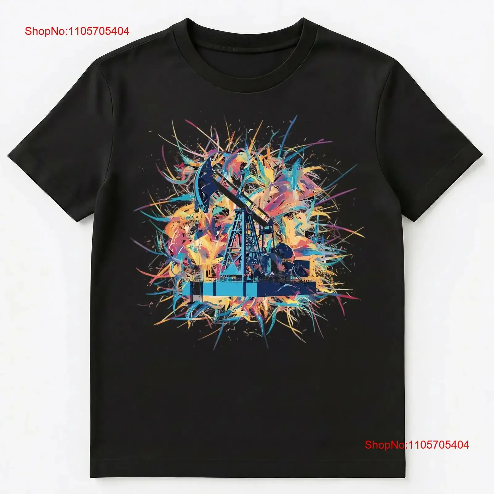 Colorful Paint Splash Oil Drill Art T Shirt long or short sleeves vintage Washed Breathable homme Casual Top For Everyday Wear
