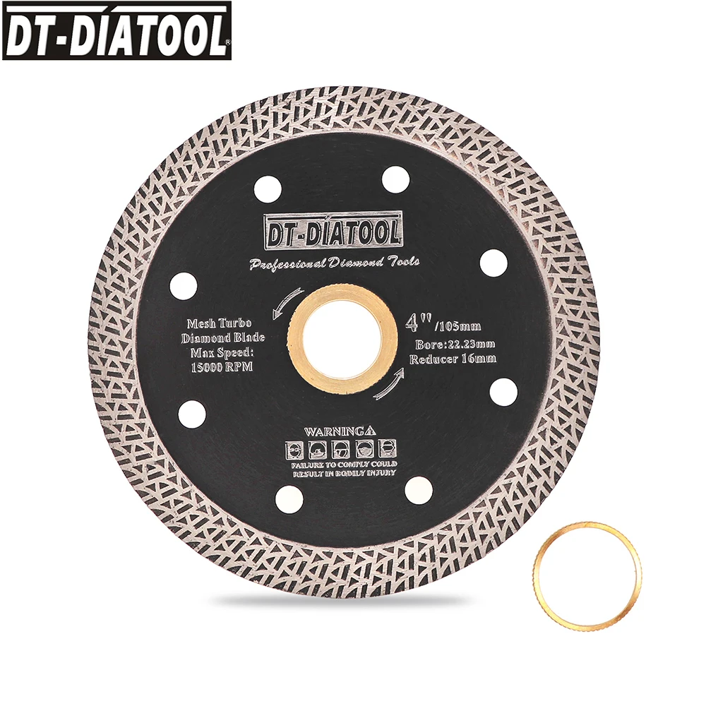 DIATOOL-قرص قطع الماس ، قطع شبكة عجلة ، توربو شفرات المنشار للبلاط ، الخزف ، الرخام ، ديا ، 4 "، 10 قطعة