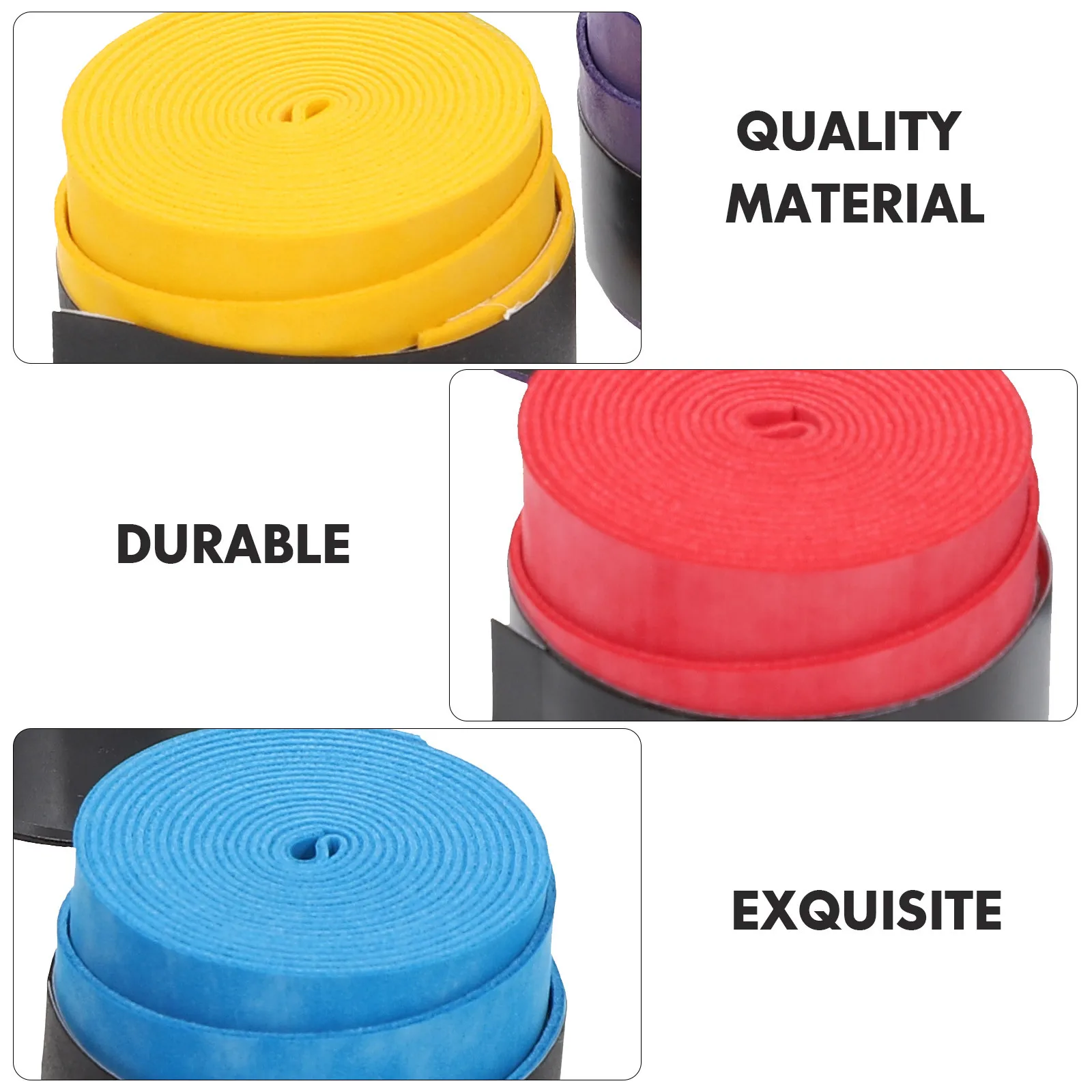 

5Pcs Anti-Slip Tennis Racket Overgrips Breathable Sweat Absorbent Grip Tape for Badminton Outdoor Sports Racket Grip Tape