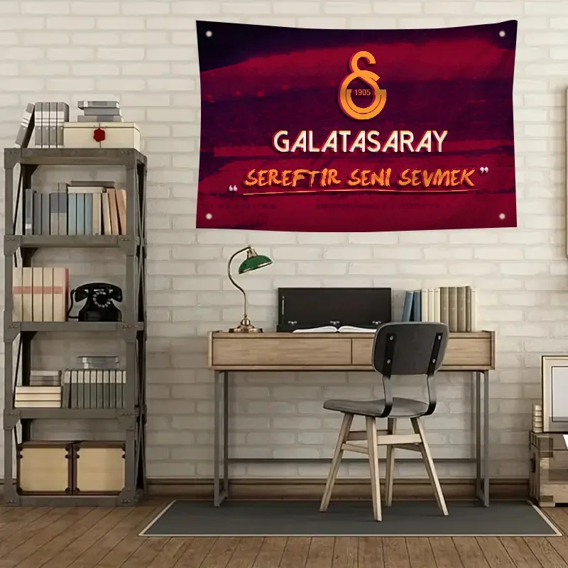 1pc Galatasarays Flagge Flaggen und Banner vier Loch Flagge Polyester Outdoor Dekor Raum Ästhetik