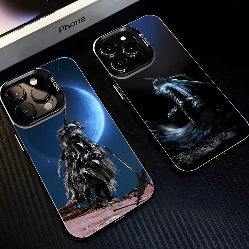 

D-Dark S-Souls Video Game Phone Case For iPhone 16,15,14,13,12,11,Mini,Pro,MAX Black Matte Shockproof Cover
