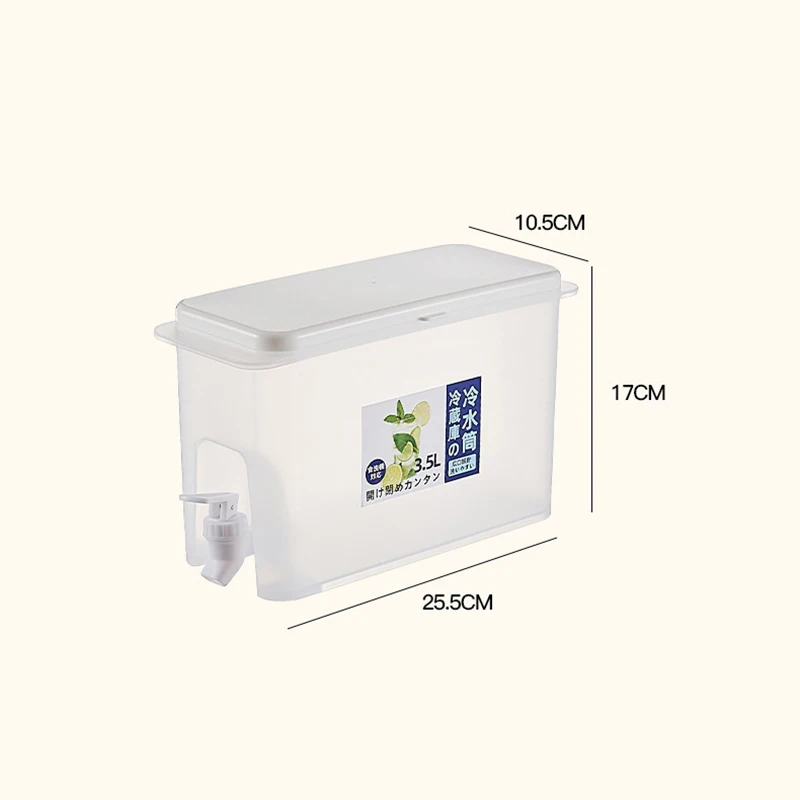 Water Kettle With Faucet Beverage Dispenser Cold Juice Lemonade Drinks Bucket Liquid Storage Tank Outdoor Fridge Organizers