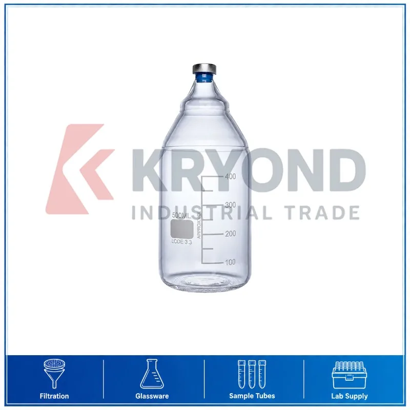 LCOE 33 Glass Anaerobic Culture Bottle 500mL 20mm Butyl Stopper Laboratory Microbial Container Research Equipment Use Series Set