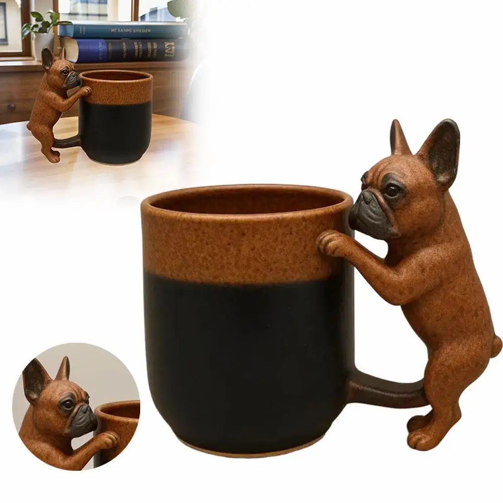 Handmade Dachshund Mug Creative 3d Animal Resin Coffee Cup With Dog Shape Handle 11oz Funny Novelty Memorial Art Mugs Gifts - view 3