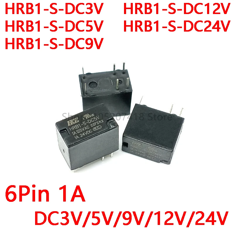

100 шт./лот Реле HRB1-S-DC5V HRB1-S-DC12V HRB1-S-DC24V HRB1-S-DC3V HRB1-S-DC9V 3В 5В 9В 12В 24В 1А 6-контактное оригинальное