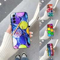 Colorful Watercolors Set Paint Palette Phone Case For Huawei Mate 30 40 20 10 9 8 Pro S 20X 40E Plus G9 Nova 7i 7 Pro SE Cover