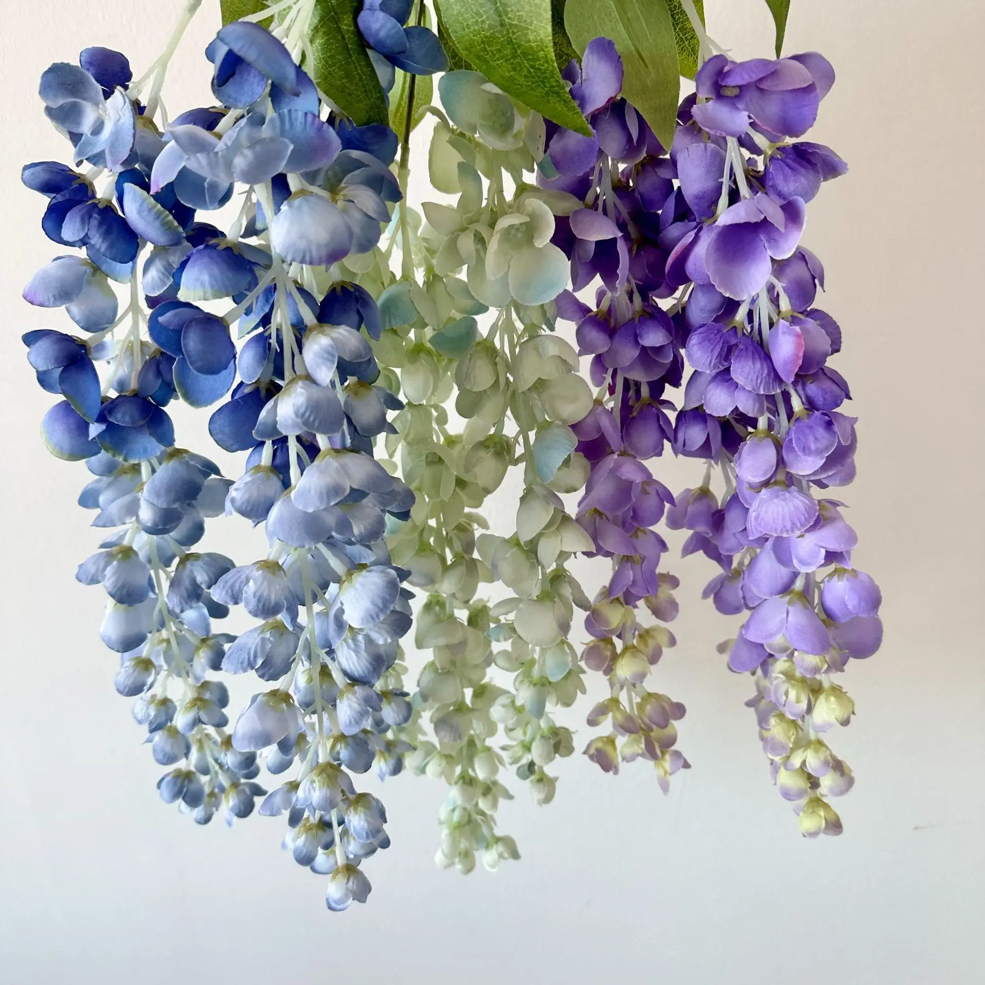 سلسلة زهور الوستارية الاصطناعية المعلقة لحفلات الزفاف ، ترتيب الزهور الخلفية ، نباتات كرمة وهمية ، ديكور المنزل ، 61 *