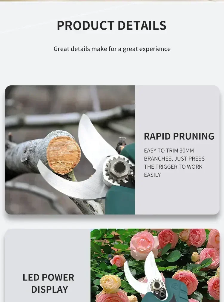 マキタ電動剪定ばさみ 4段階調整 ブラシレスコードレス ハンディ型 果樹・低木剪定 枝切り機 18Vバッテリー対応