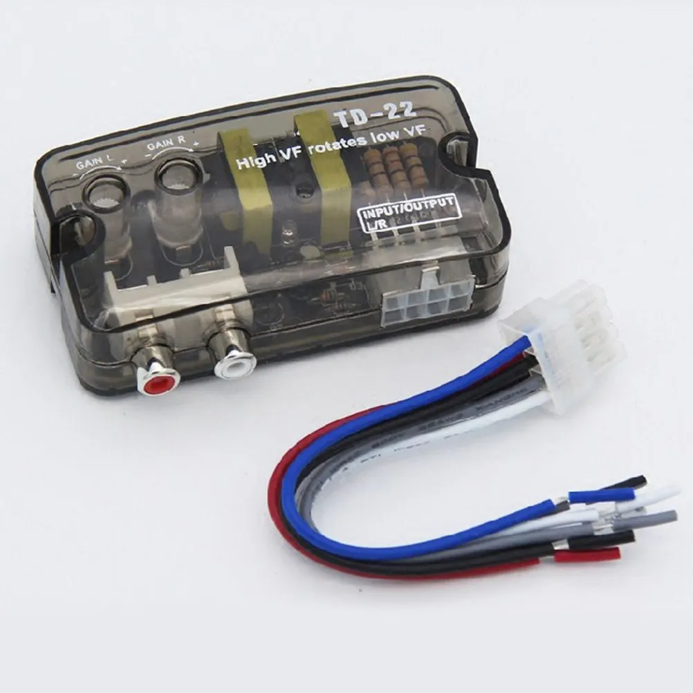 Car Audio Converter High to Low Frequency Speaker Level Converter Delay Function Compact Design for Amplifier Sound Enhancement