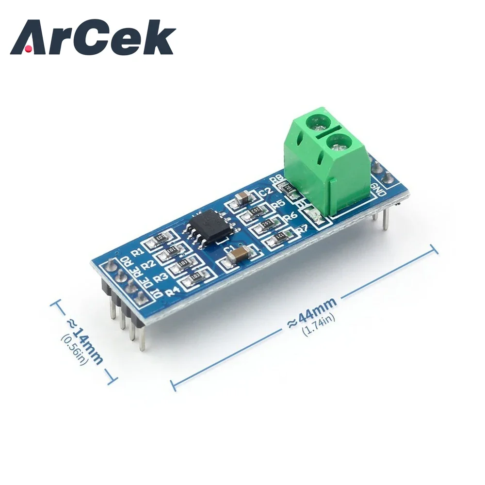 5pcs MAX485 Module  RS-485 TTL to RS485 MAX485CSA Converter Module Integrated Circuits for Arduino Microcontroller MCU